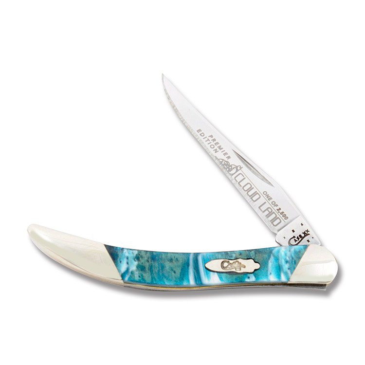 Case XX Slant Bolster Cloud Land Corelon Small Texas Toothpick Folding Knife CAS910096CL