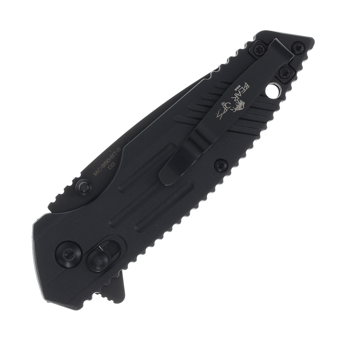 Bear & Son Rancor IX Slide Lock Folding Knife (Black | Black Zytel