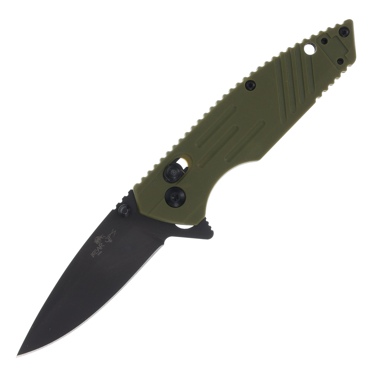 Bear & Son Bear Ops Rancor IX OD Green 2.75in Plain Black Drop Point