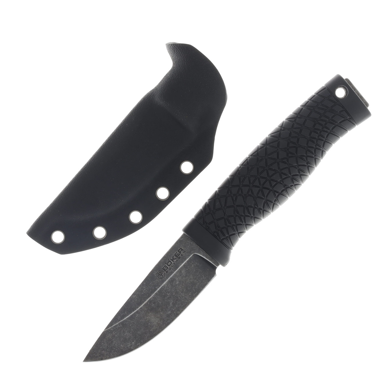 Boker Bronco Mini 3.5 Inch Plain Black Stonewash Drop Point