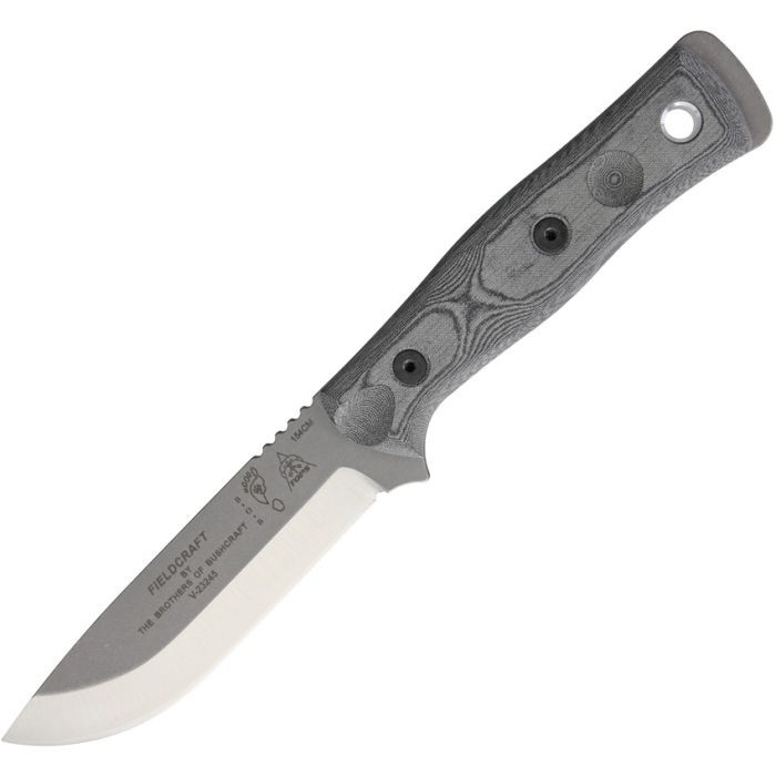 moss 刀　154 TOPS Brothers of Bushcraft 154cm, Stainless, Black Linen Mircarta