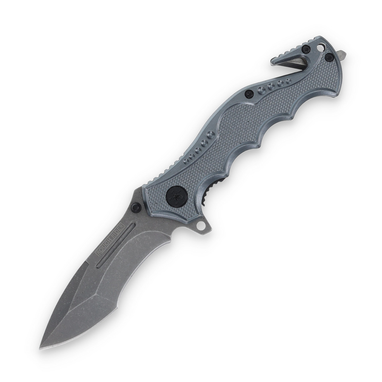 Rough Rider Gunmetal Gray Folding Rescue Knife RR1593