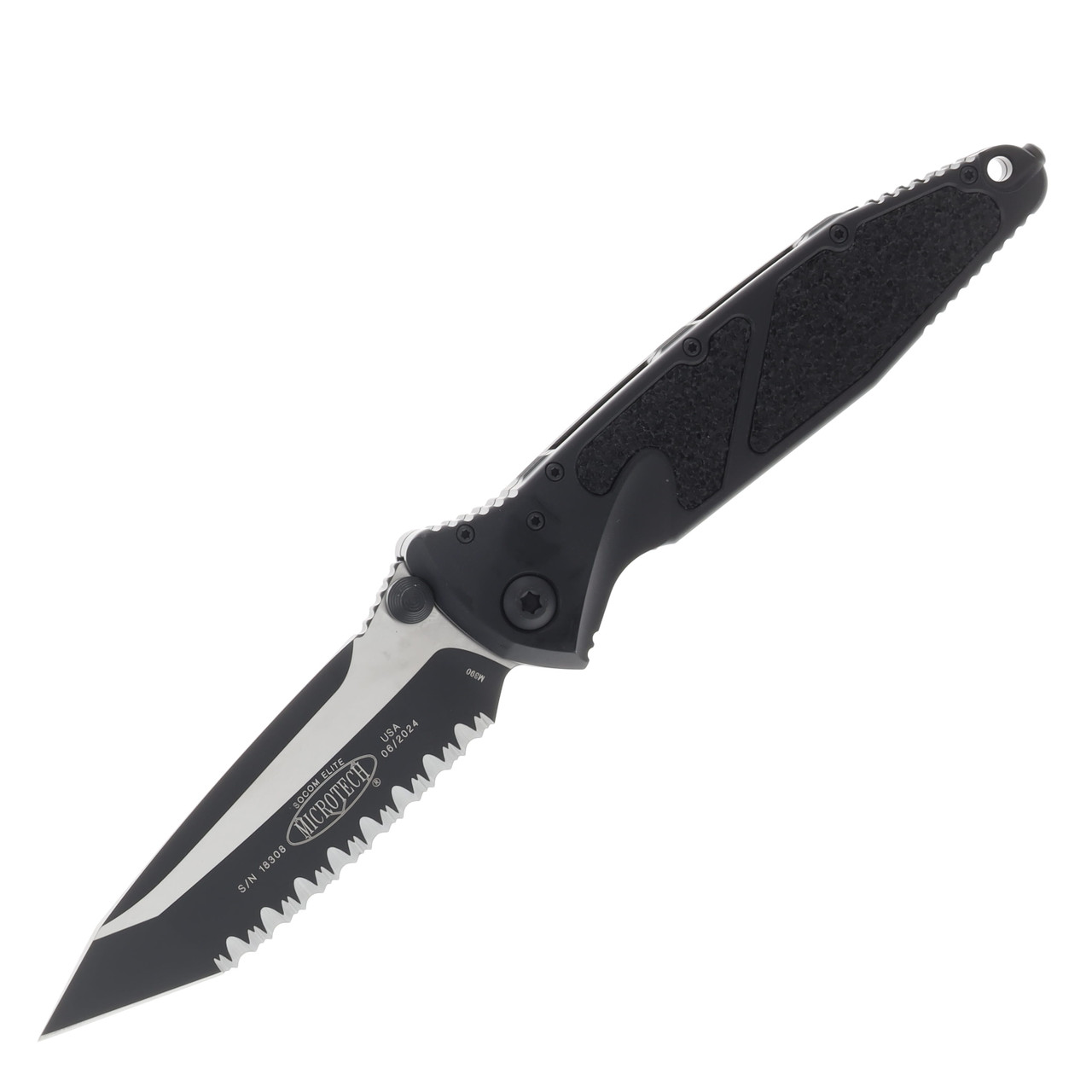 Microtech Socom Elite Fully Serrated Tanto Manual Tactical Black Folding Knife
