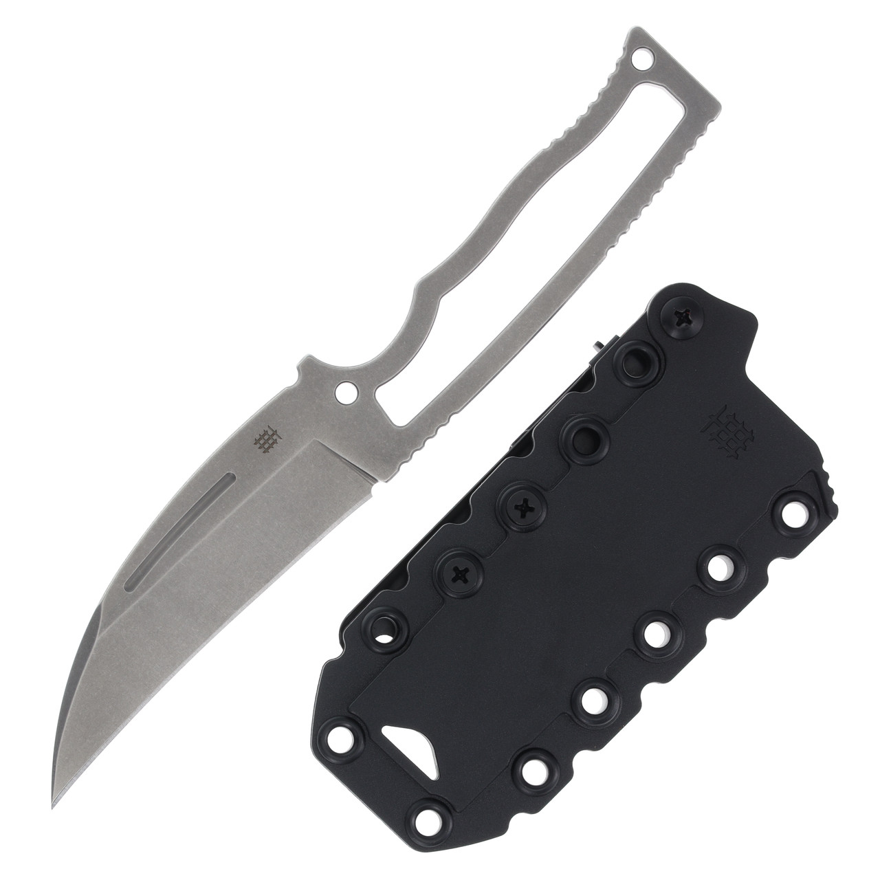 HalfBreed Blades Compact Field Knife Pikal 4.01in Plain Stonewash Pikal with Sheath 1