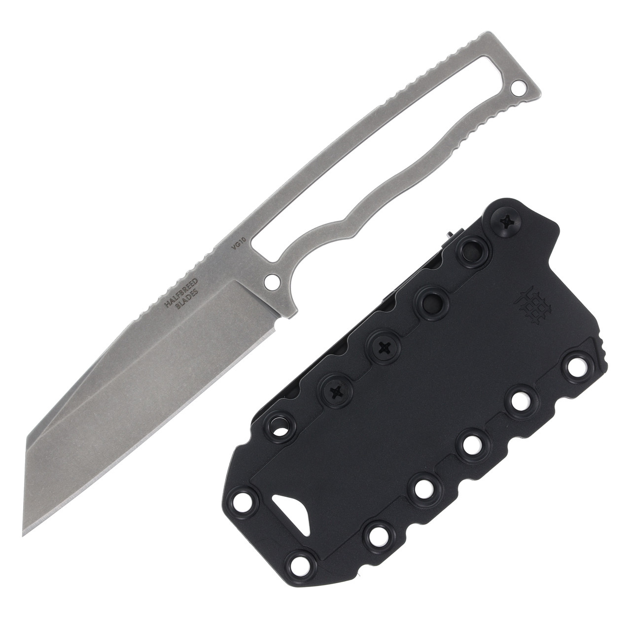 HalfBreed Blades Compact Field Knife Fixed 4.01in N690 Stonewash Blade