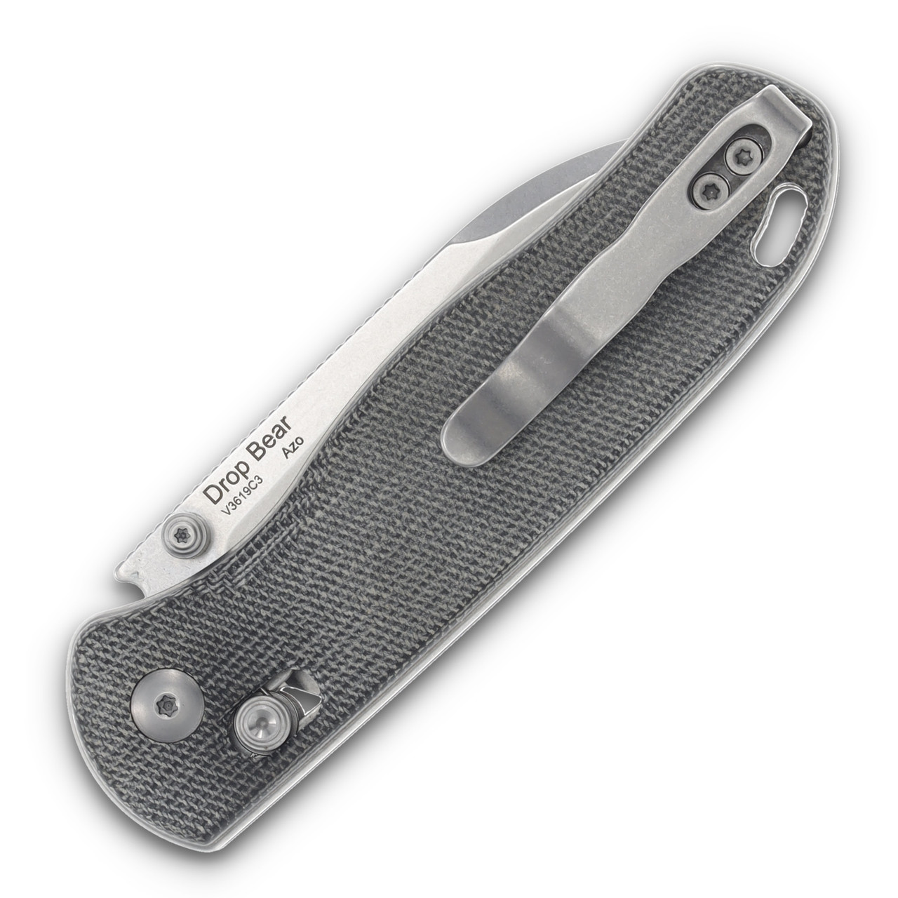michi♡ Kizer Drop Bear Clutch Lock Folding Knife (Gray Micarta) V3619C3