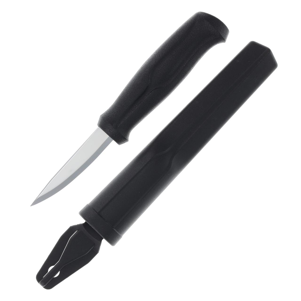 Morakniv Wood Carving Basic Fixed Blade Knife (Black Polypropylene) FS12658
