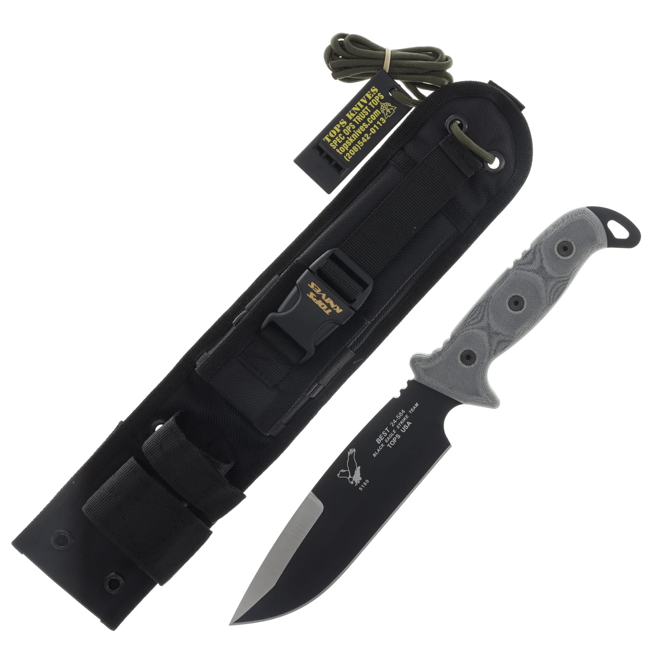 TOPS B.E.S.T. Black Eagle Strike Team Fixed Blade TPBE5020HP