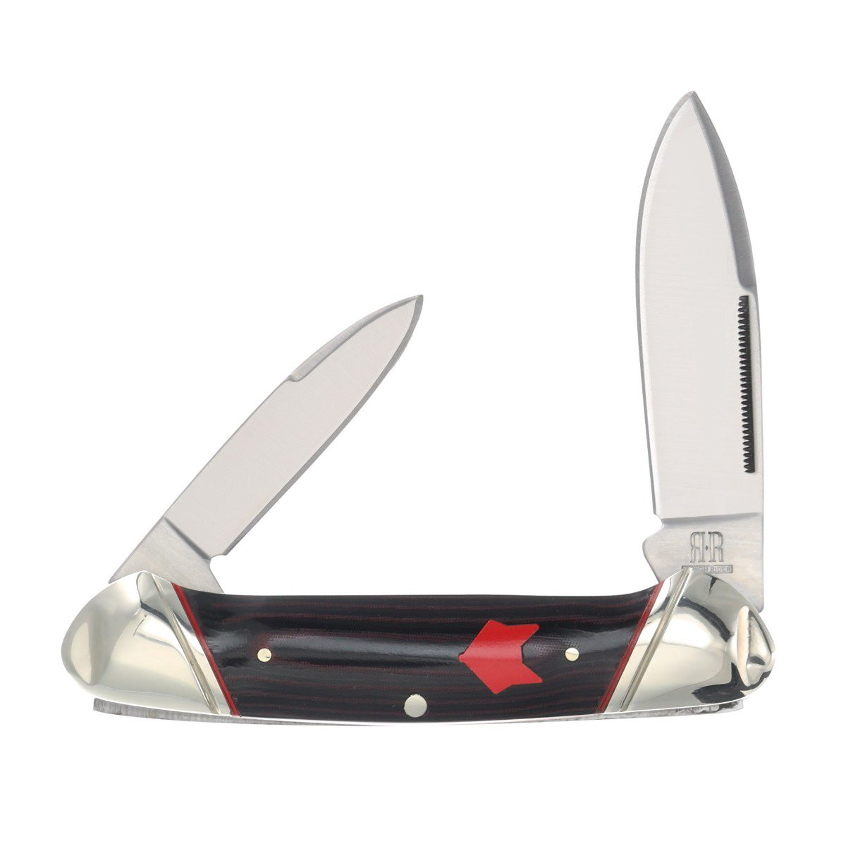 ファイヤーキング　ローレルリーフ　レッド Rough Ryder Red Fox Canoe Folding Knife RR2297RF - Smoky Mountain