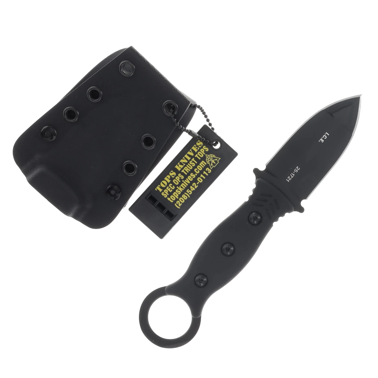 TOPS I.C.E. Dagger Fixed Blade Knife TPICED02