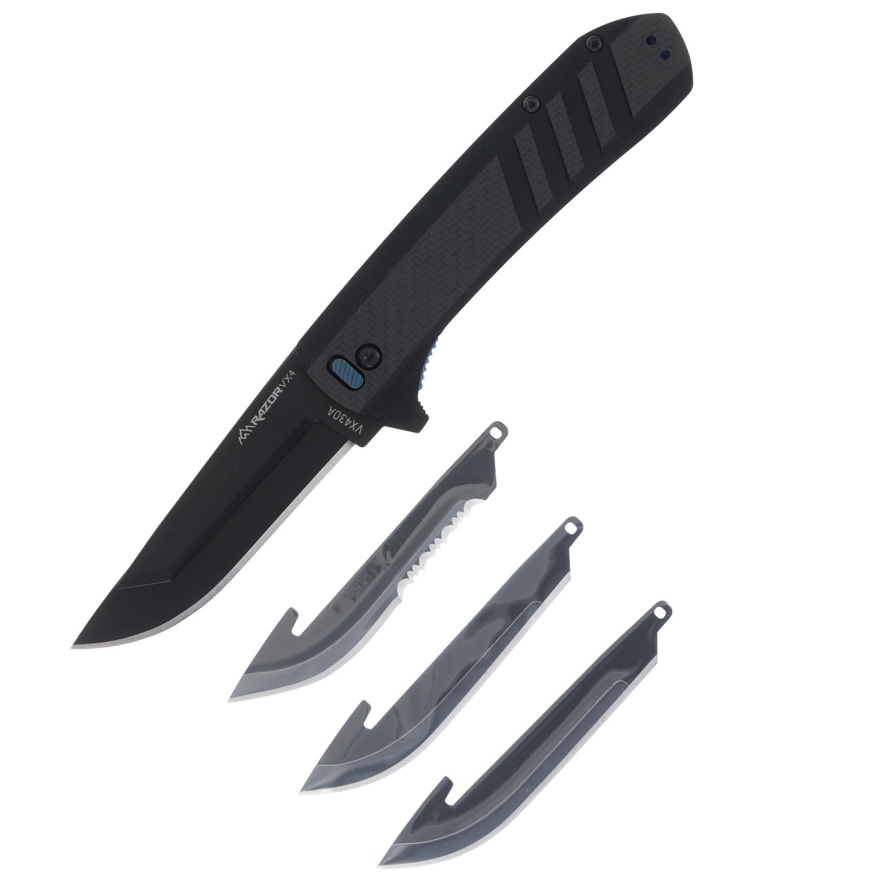 Outdoor Edge VX4 Spring-Assisted, Replaceable Blade Folding Knife (Carbon Fiber) OEVX430AC