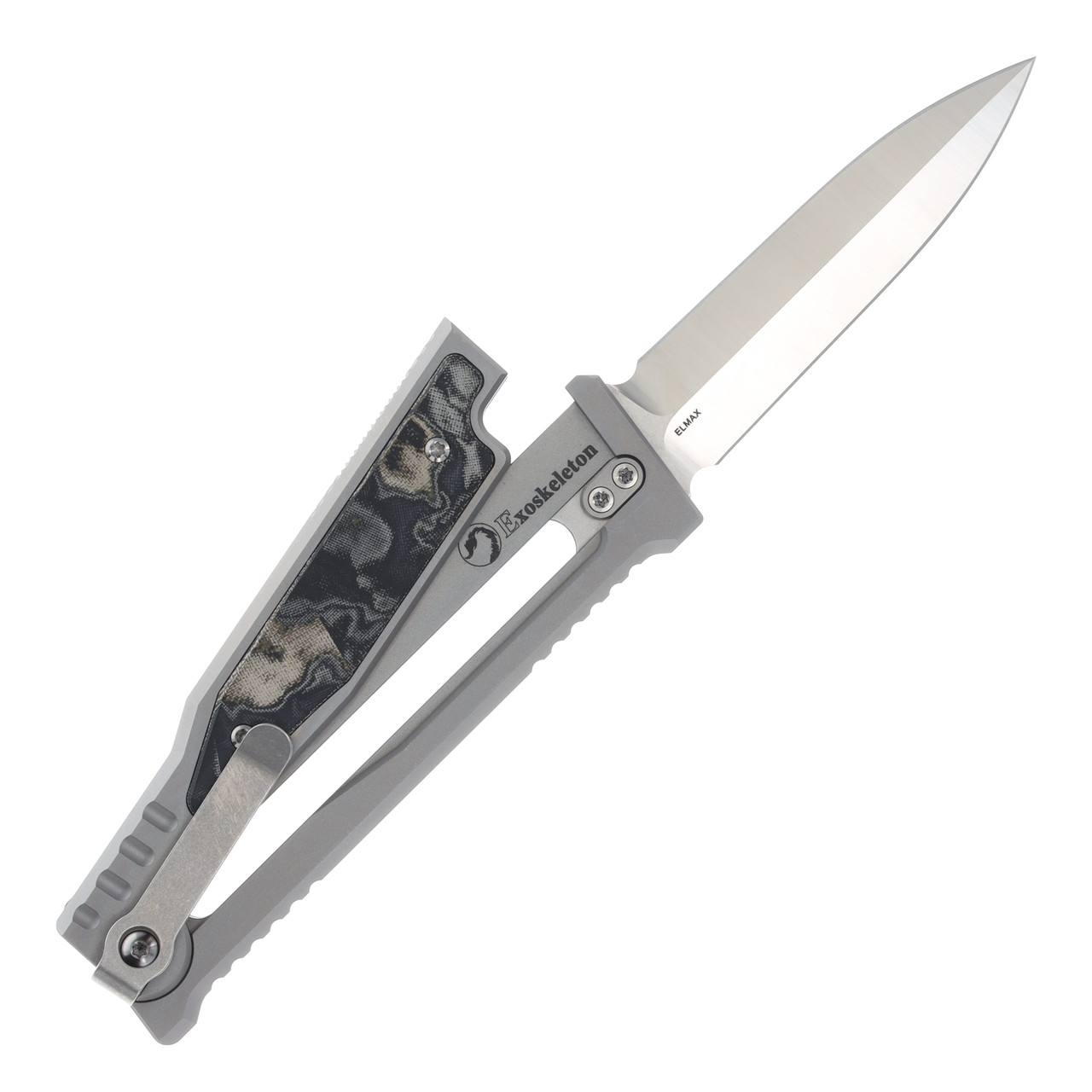 Reate Exo-M Safety Lock Gravity Knife Elmax Dagger Green/Black