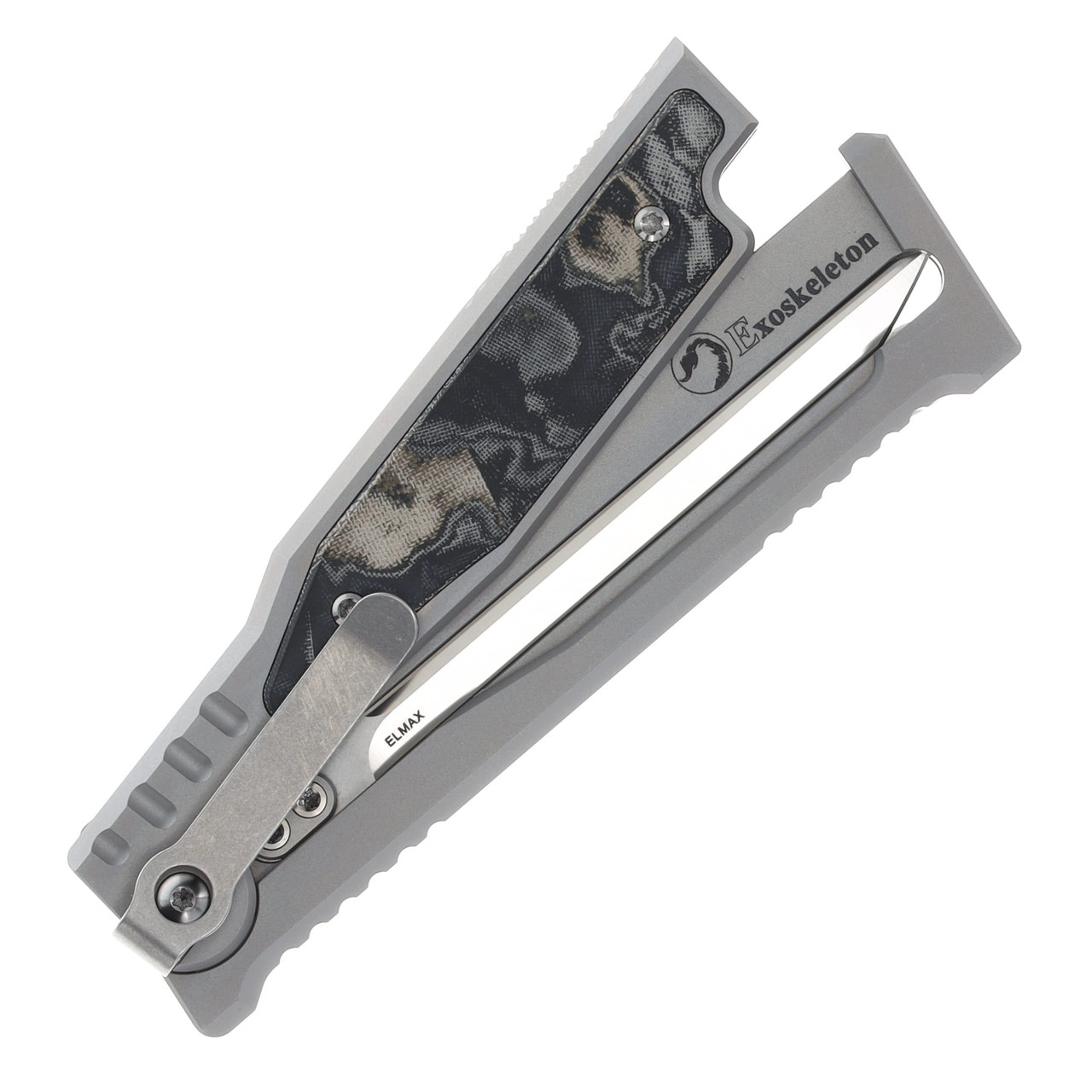 Reate Exo-M Safety Lock Gravity Knife Elmax Dagger Green/Black
