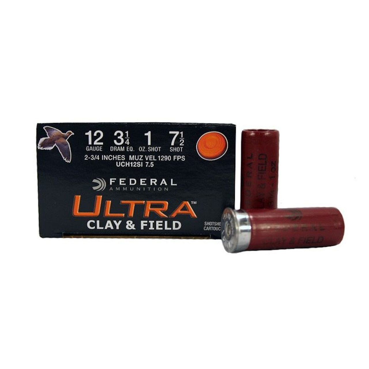 Federal Ultra Clay & Field 12 Gauge Ammunition 2-3/4 1oz #7-1/2 Lead Shot  25 Rounds - Smoky Mountain Knife Works