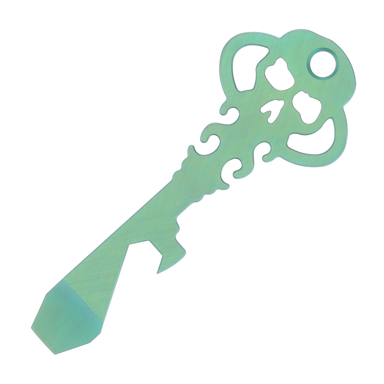 Chaves Knives Skeleton Key/bar (Titanium Green Anodized
