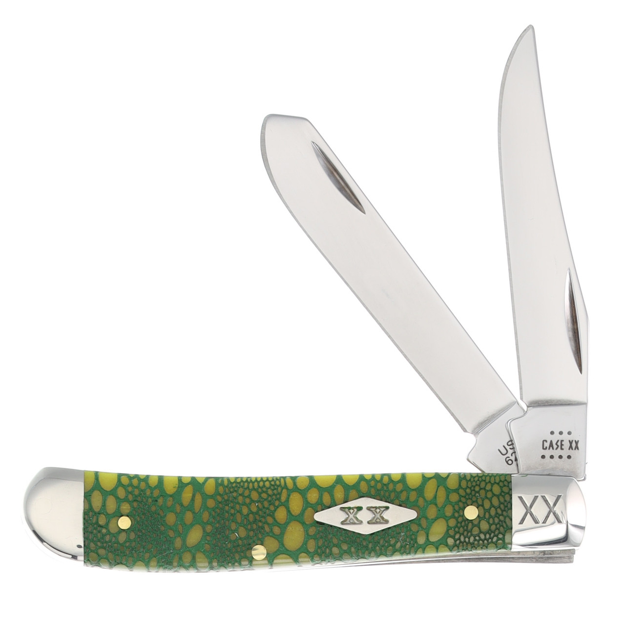 Case Lizard Skin Green Bone Mini Trapper Folding Knife
