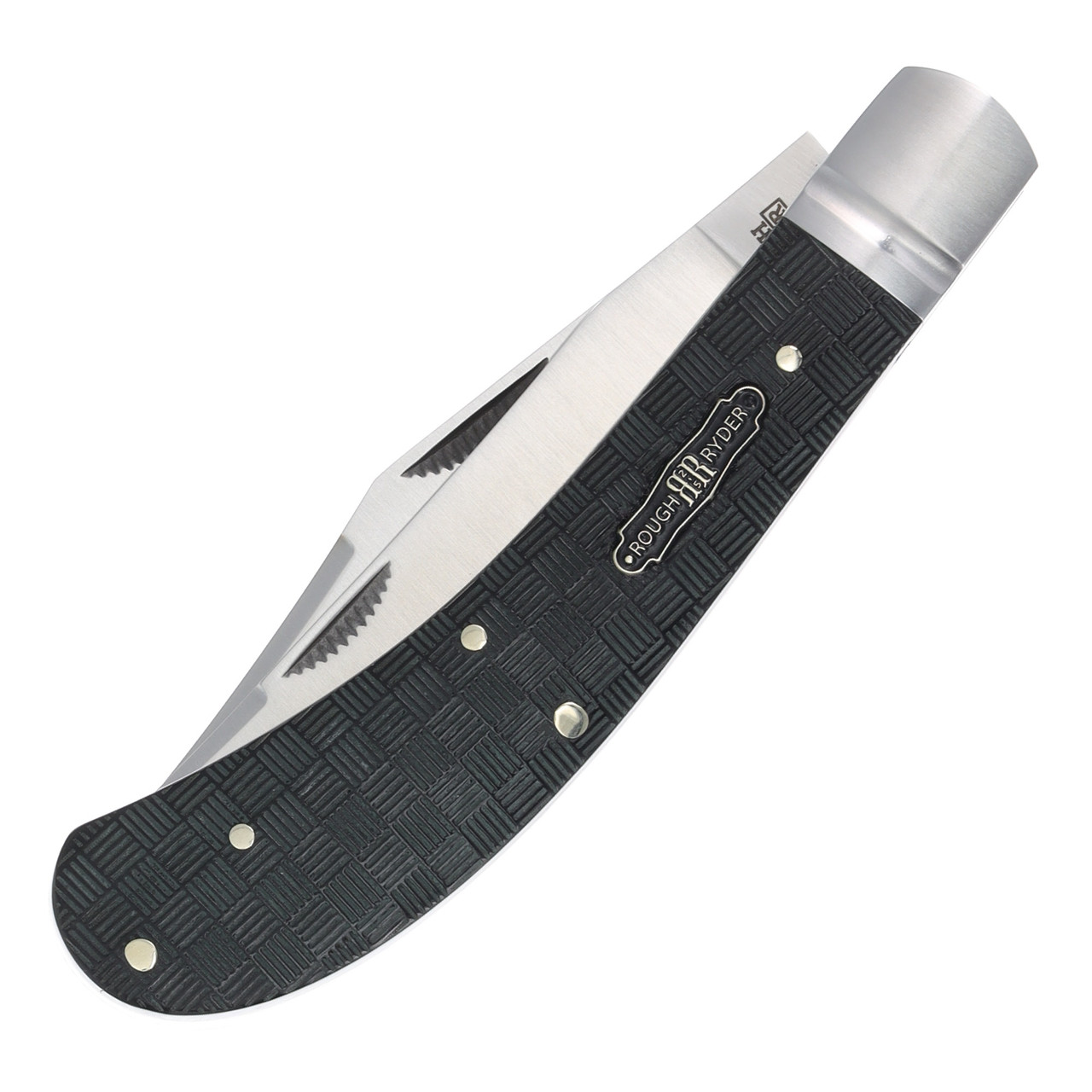 Rough Ryder Black Reserve Barehead Saddlehorn Folding Knife (Black