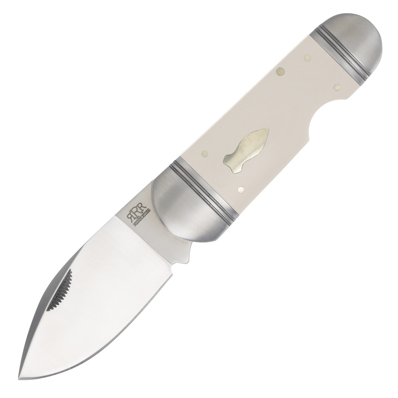 Rough Ryder Reserve Ghost Fish Folding Knife White Micarta RRR040