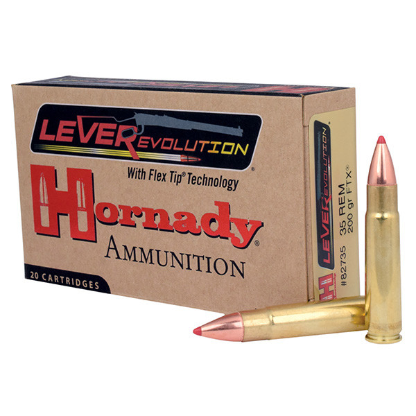 Hornady LEVERevolution 35 Remington 200 Grain Brass Centerfire 20 Rounds FTX Spitzer
