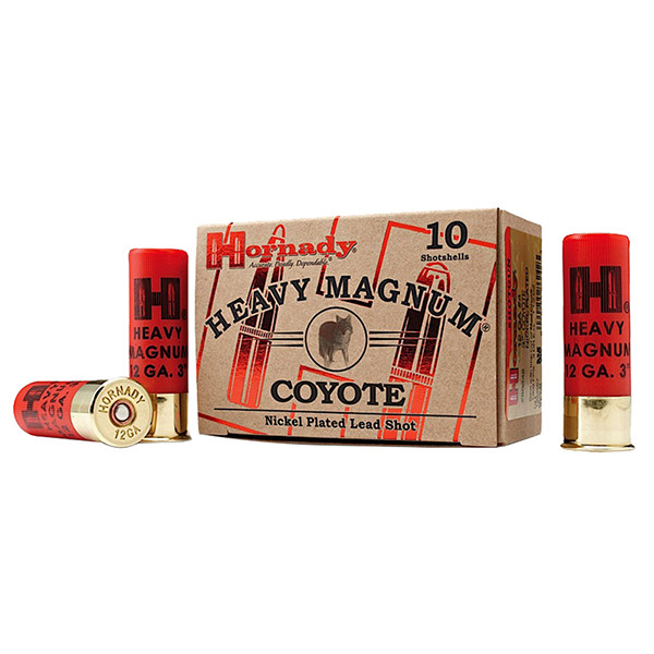 Hornady Heavy Magnum Coyote 12 Gauge Ammunition 10 Rounds Plastic 3in 1-1/2oz Nickel Plated Lead BB Shot