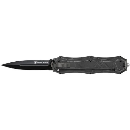 Smith & Wesson OTF Assisted Black Knife 3.6in Spear Point Edge Dagger SWOTF9B