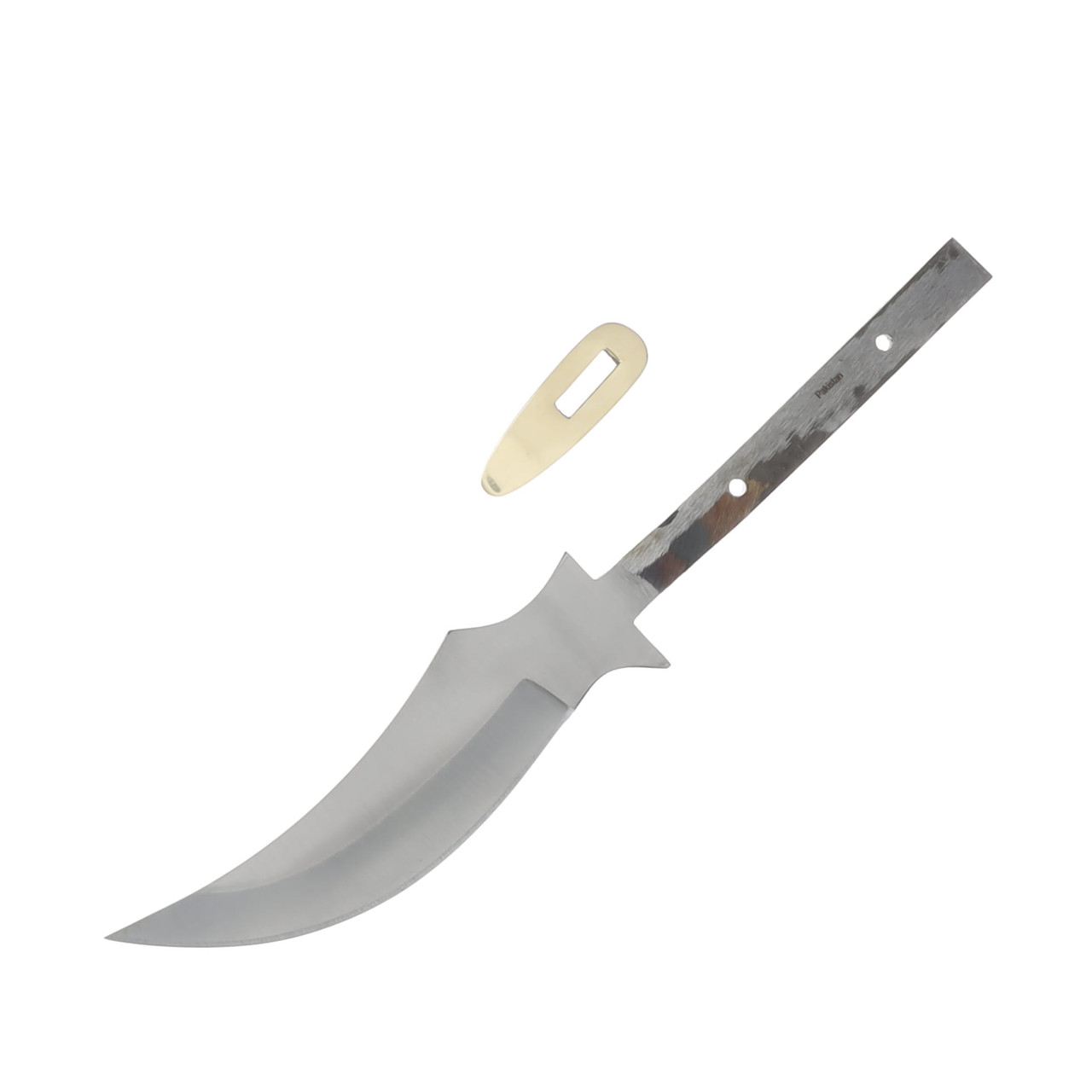 Szco Carbon Steel Push Tang 5â€? Clip Point Blade Blank BL618