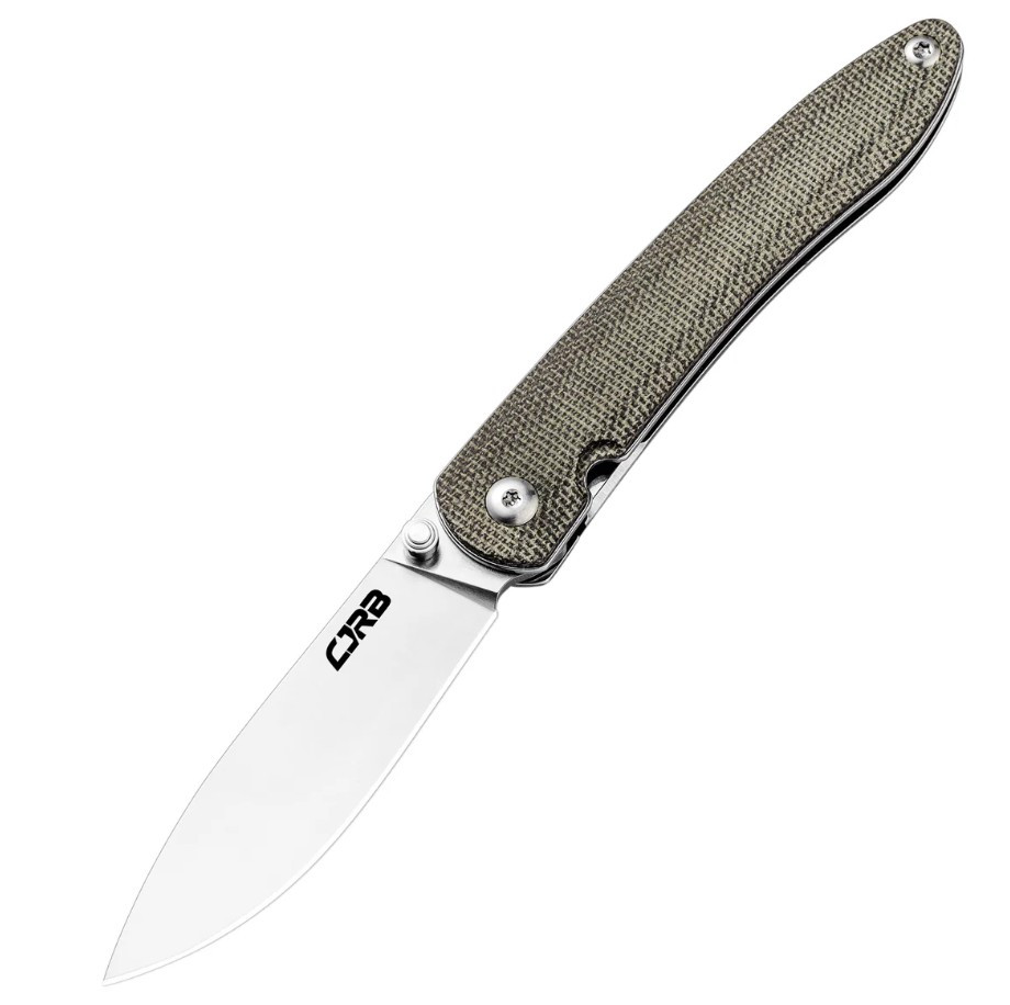CJRB Ria Linerlock Folding Knife Sand Polish AR-RPM9/OD Green Micarta J1917-ODG