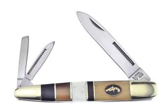 Frost Wild Turkey Cutlery White Smooth Bone and Horn Whittler Folding Knife FRWTC518SBH