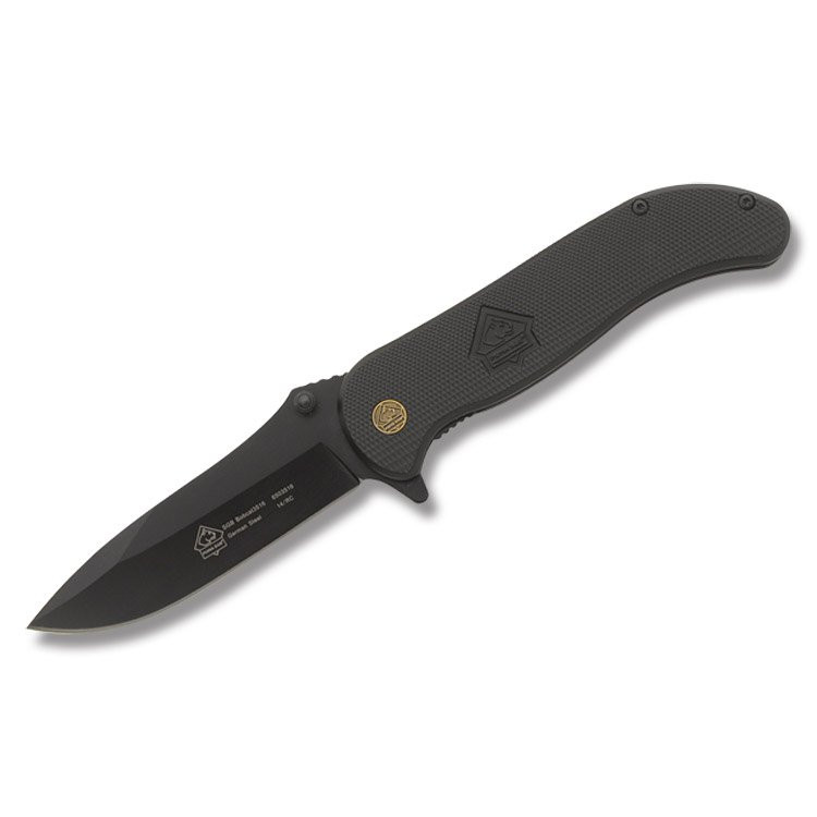 Puma SGB Bobcat 3516 Tactical Folding Flip Action Knife 3.5in Plain