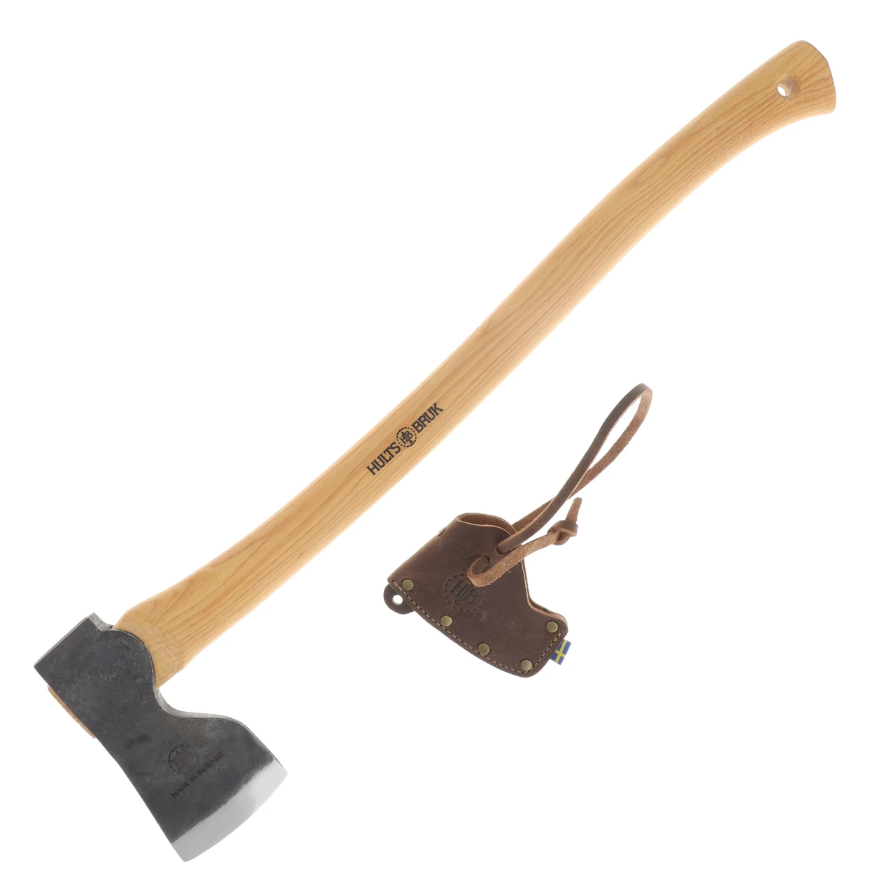 Hults Bruk Akka Forester's Axe Hickory Wood Handle Leather Sheath H840772