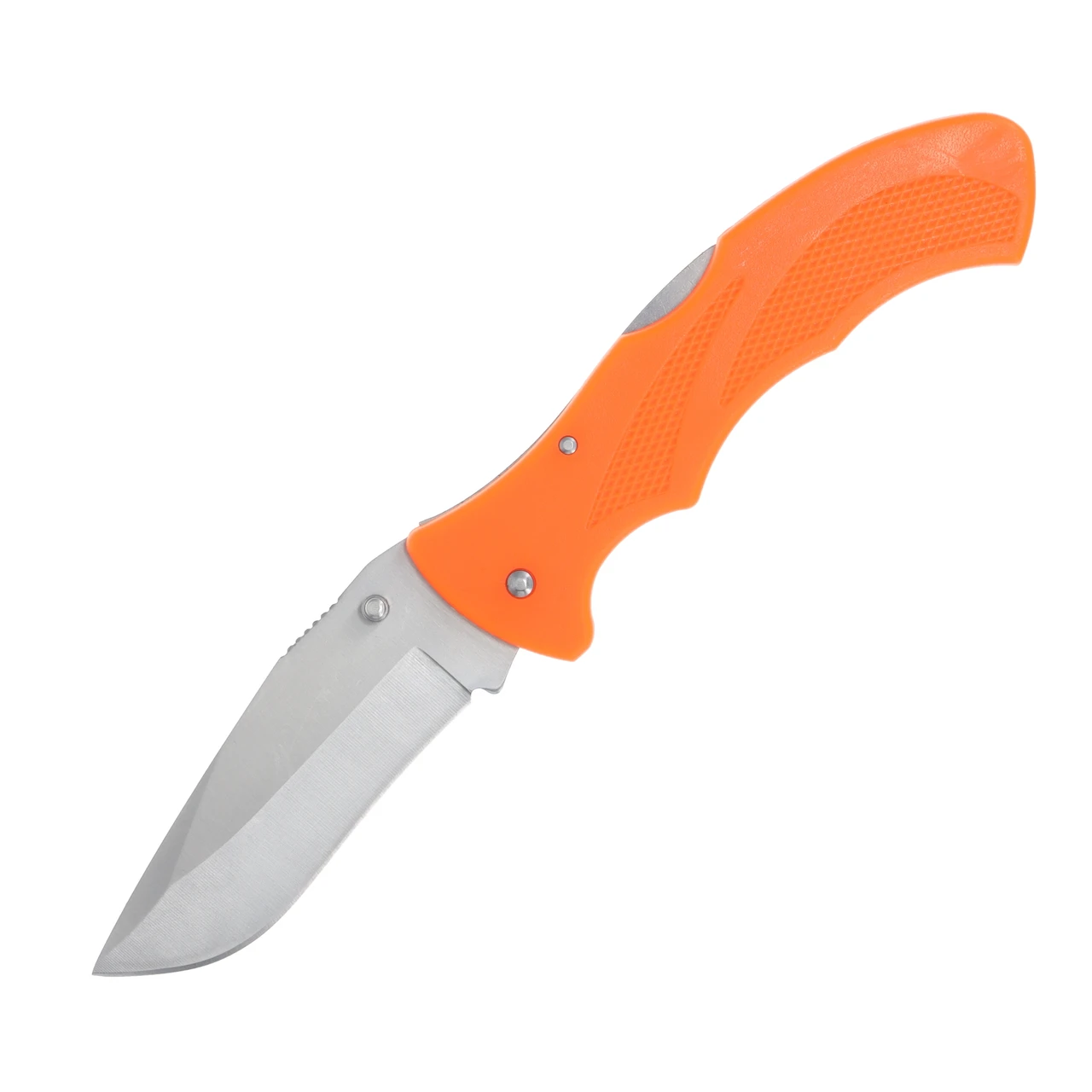 Big Boy Lockback Folding Knife (Satin Clip Point, Orange ABS)