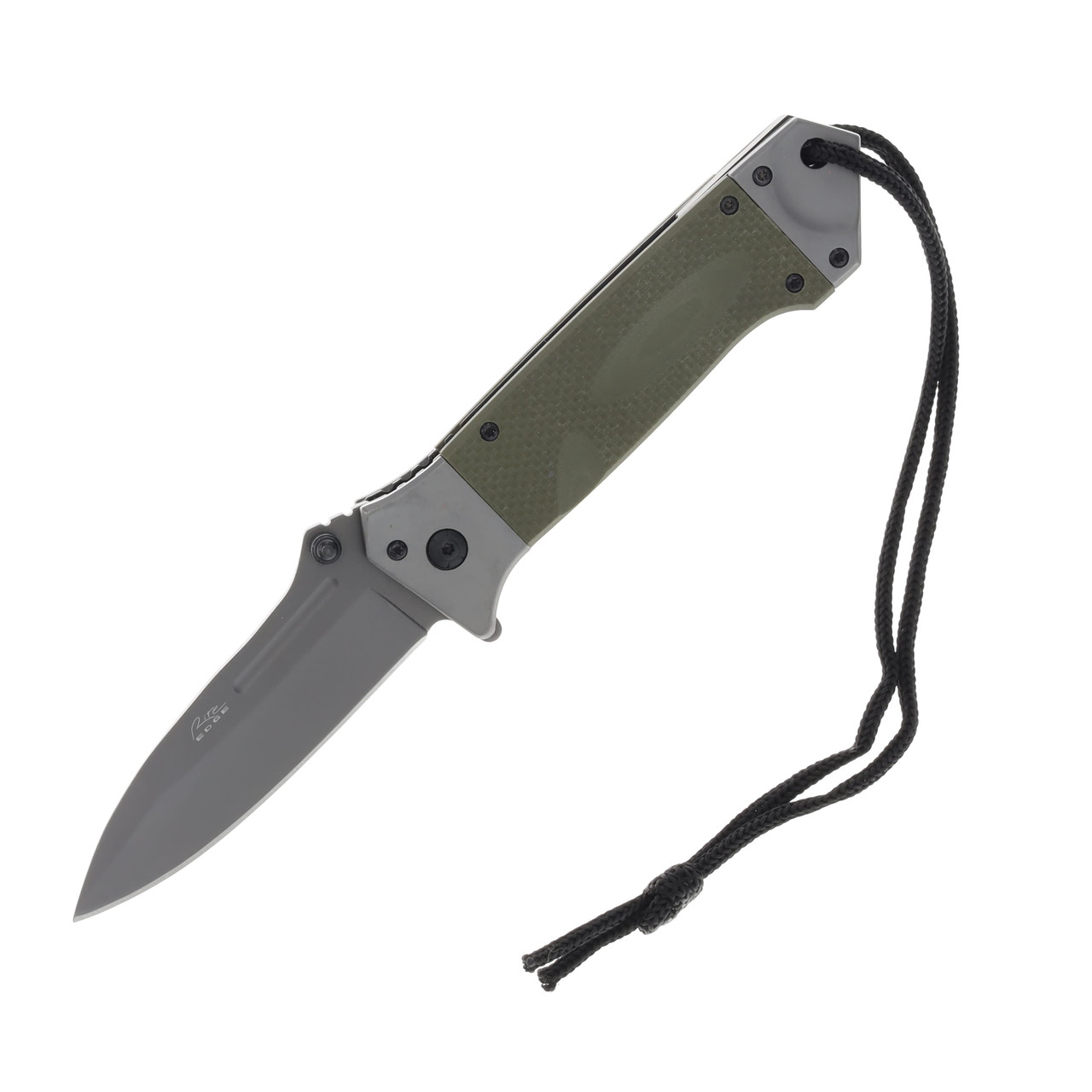 Szco Task Force Folding Knife Olive Green 3.75 Inch Plain Drop Point