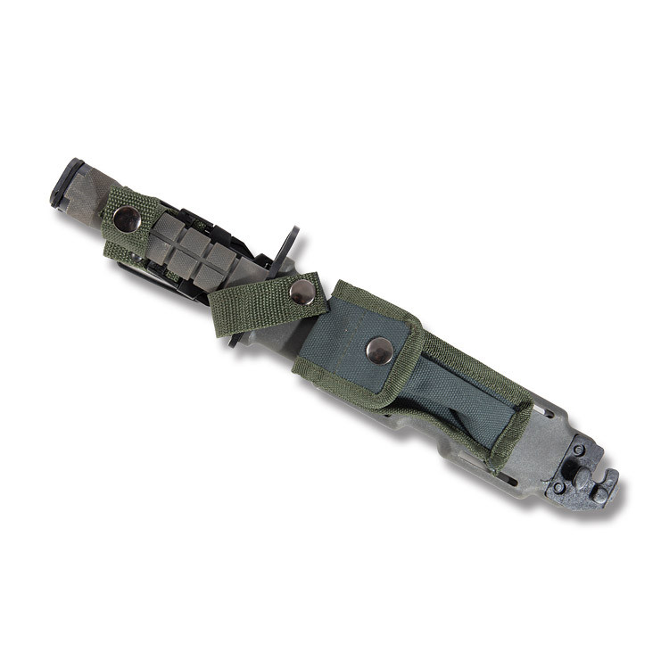 Szco M9 Fixed Blade Bayonet Black Sawback/OD MOLLE Sheath