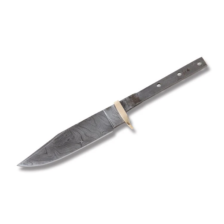 5.5 Inch Modified Drop Point Fixed Damascus Hunter Blade Blank BL121