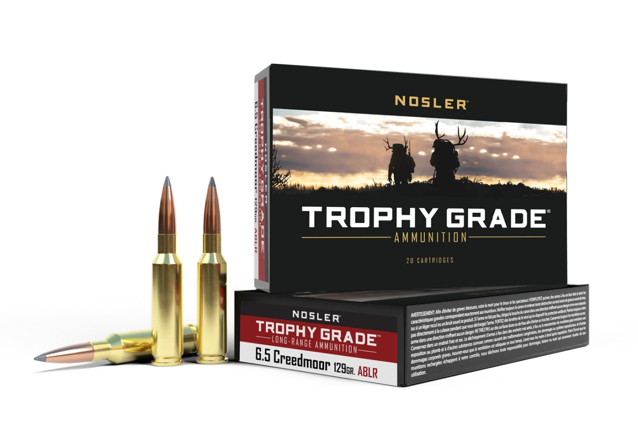Nosler Trophy Grade Long Range 6.5 Creedmoor 129gr ABLR Brass 20 Rds