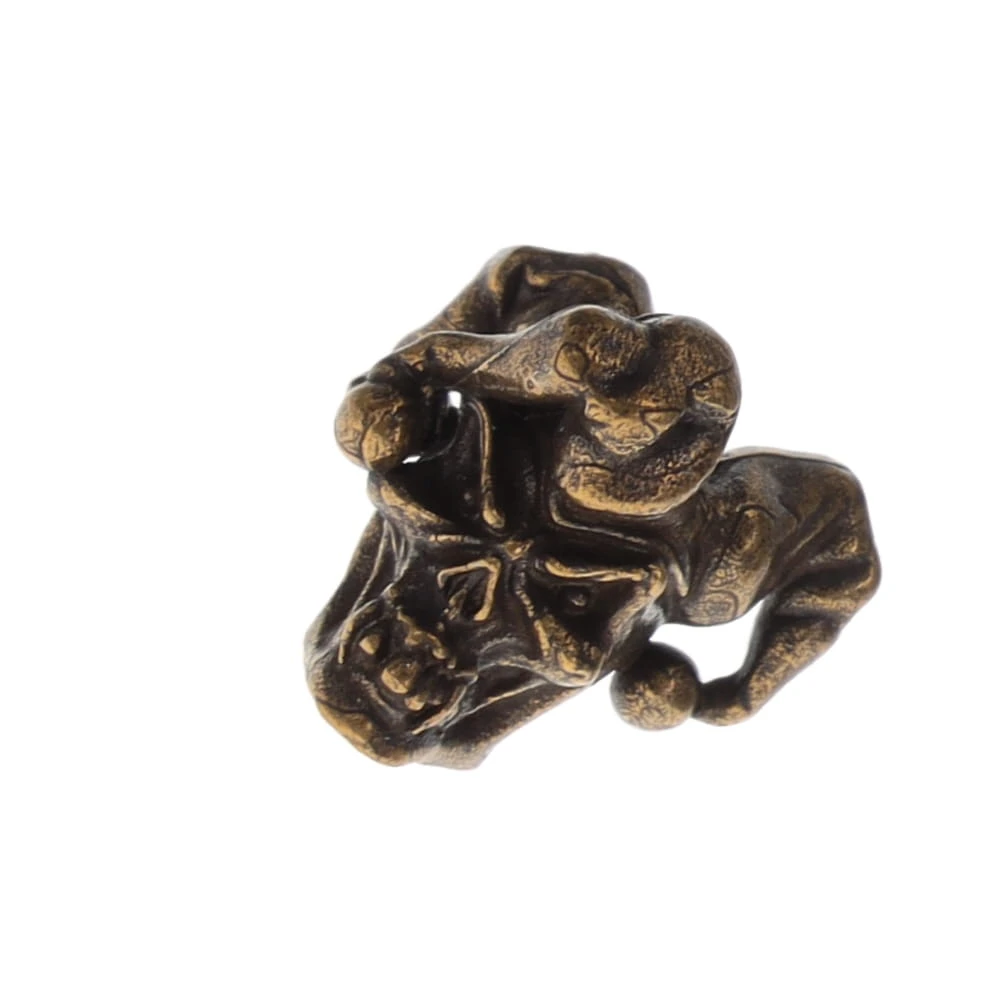 Schmuckatelli Co. Jester Skull Bead – Rubbed Bronze