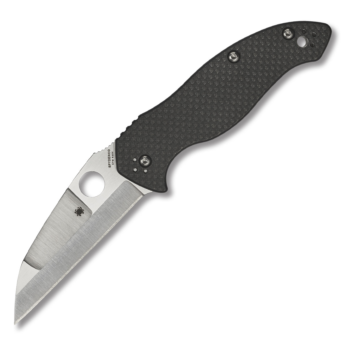 Spyderco Canis Folding Knife Plain Satin Wharncliffe SPC248CFP