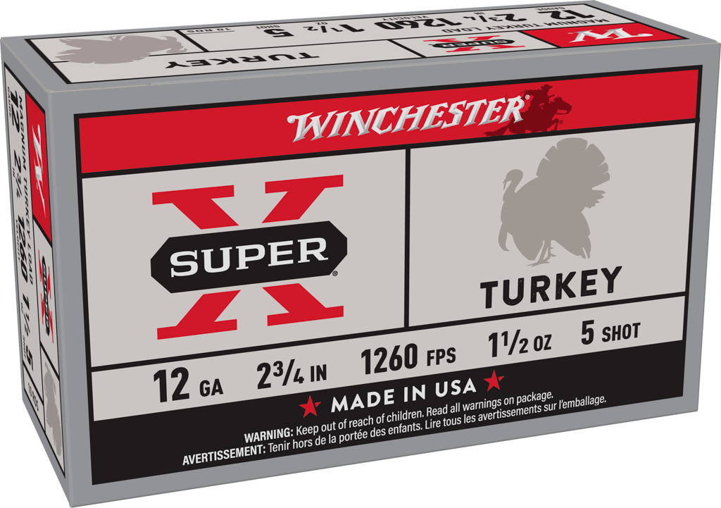 Winchester Super-X Turkey 12 GA 2-3/4in #5 Shot 1-1/2 oz Ammo 10Rd