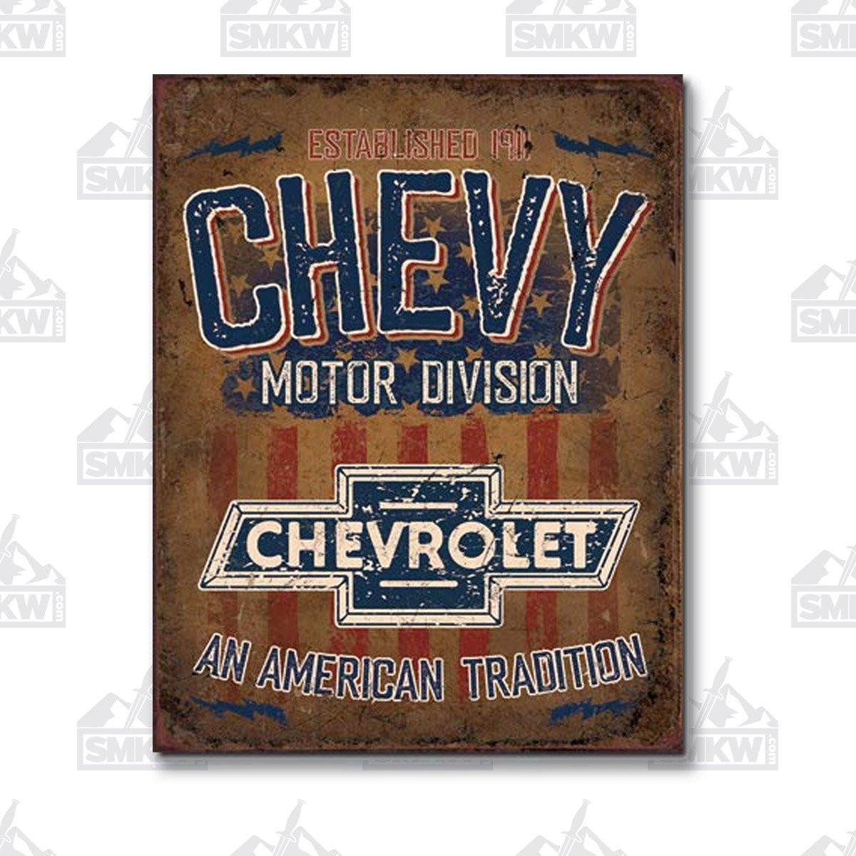 Chevy An American Tradition Bowtie Tin Sign