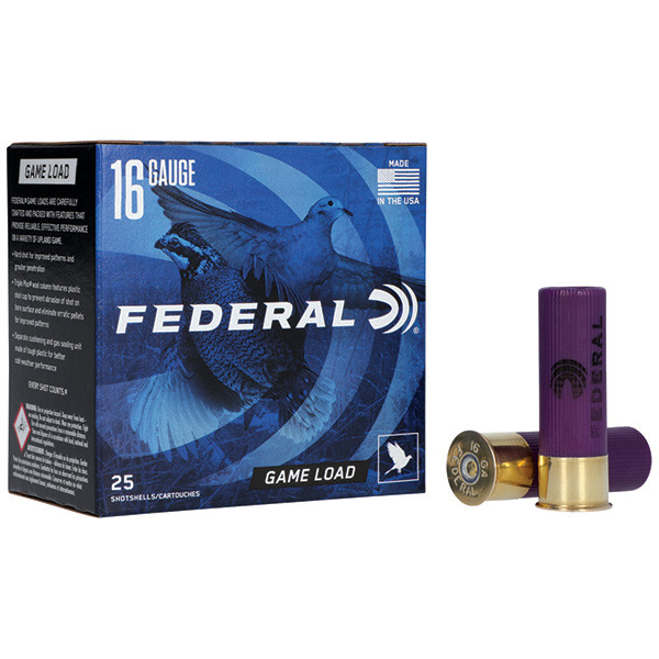 Federal Game-Shok 16 Gauge Upland 25 Rounds 2.75in 1 oz. #8 Lead Birdshot 