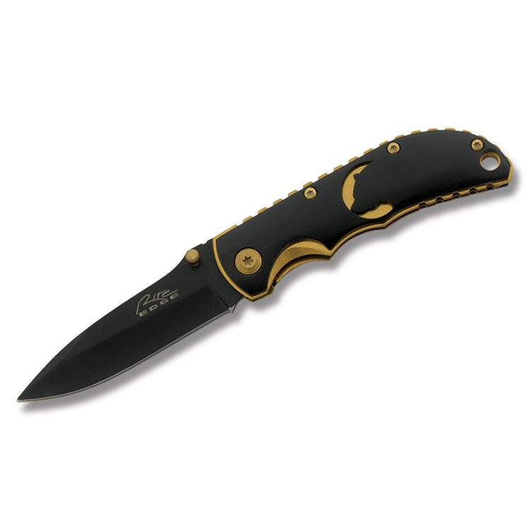 Golden Wildlife Linerlock Folding Knife Bear 211193BE