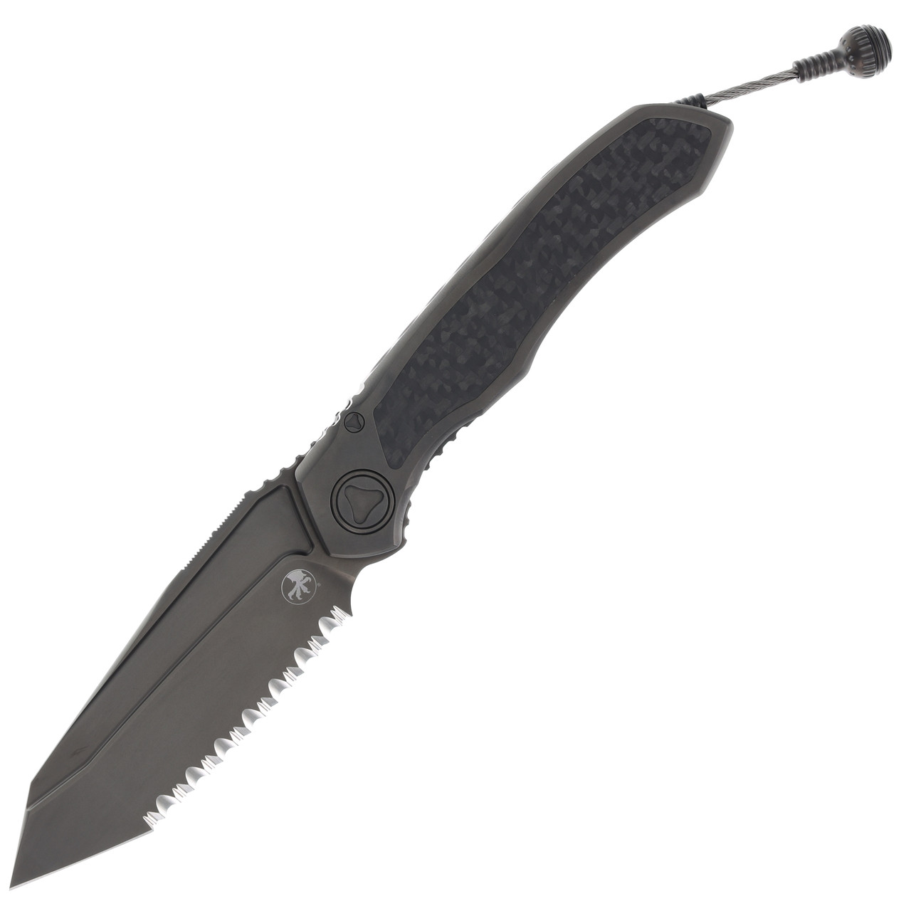Microtech ANAX Front Flipper Framelock Folding Knife (Serrated