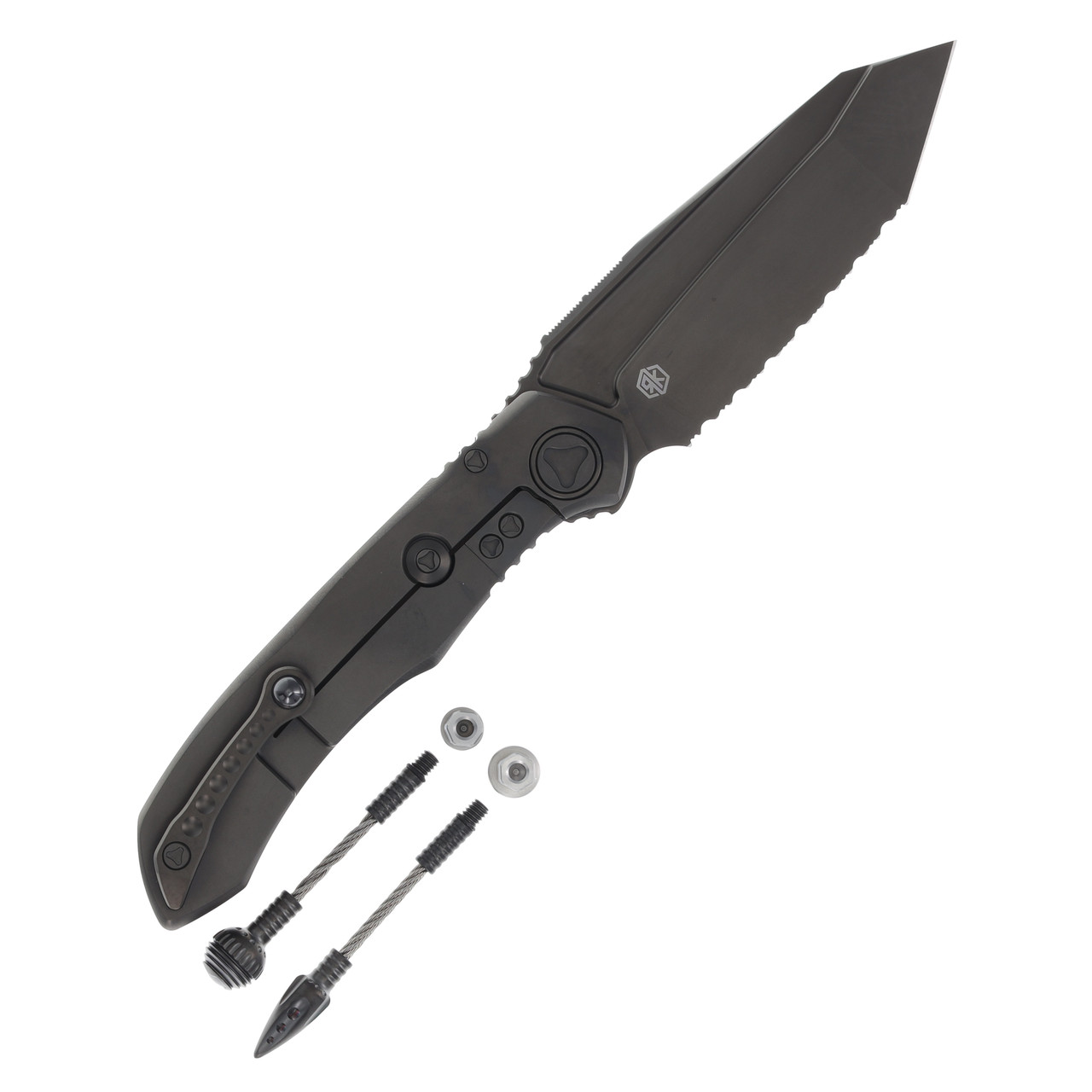 Microtech ANAX Front Flipper Framelock Folding Knife (Serrated