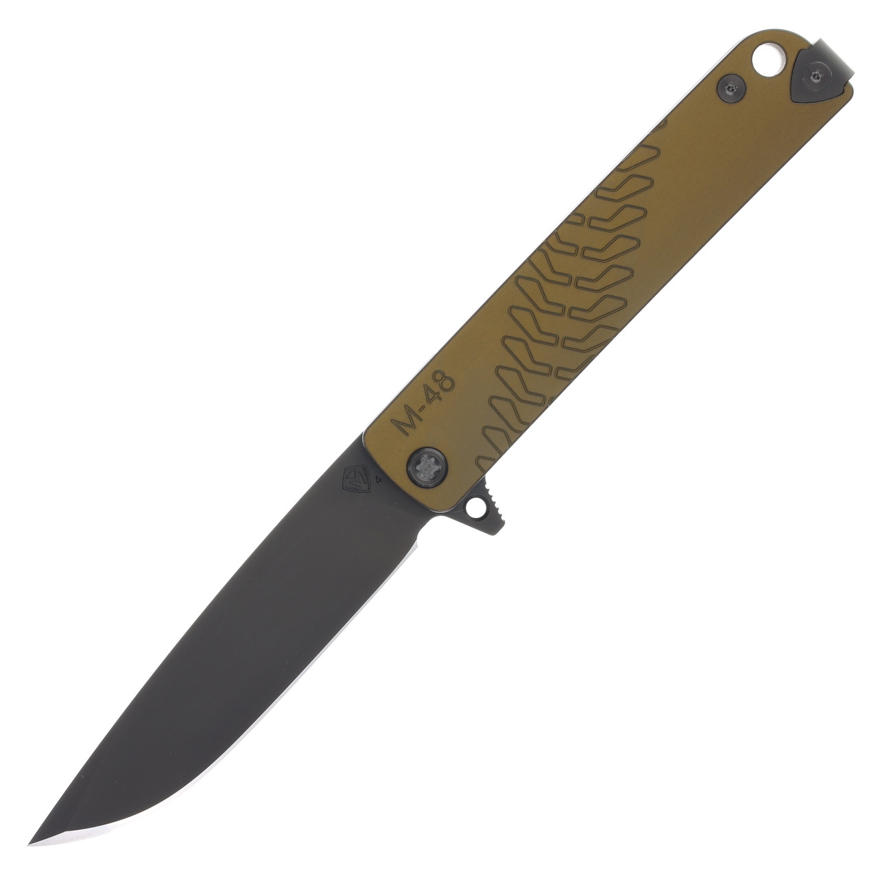 Medford M-48 Framelock Folding Knife (PVD S35VN | Yellow Handles | PVD Hardware) MK2124PQ-46PV-TPCP-Q4