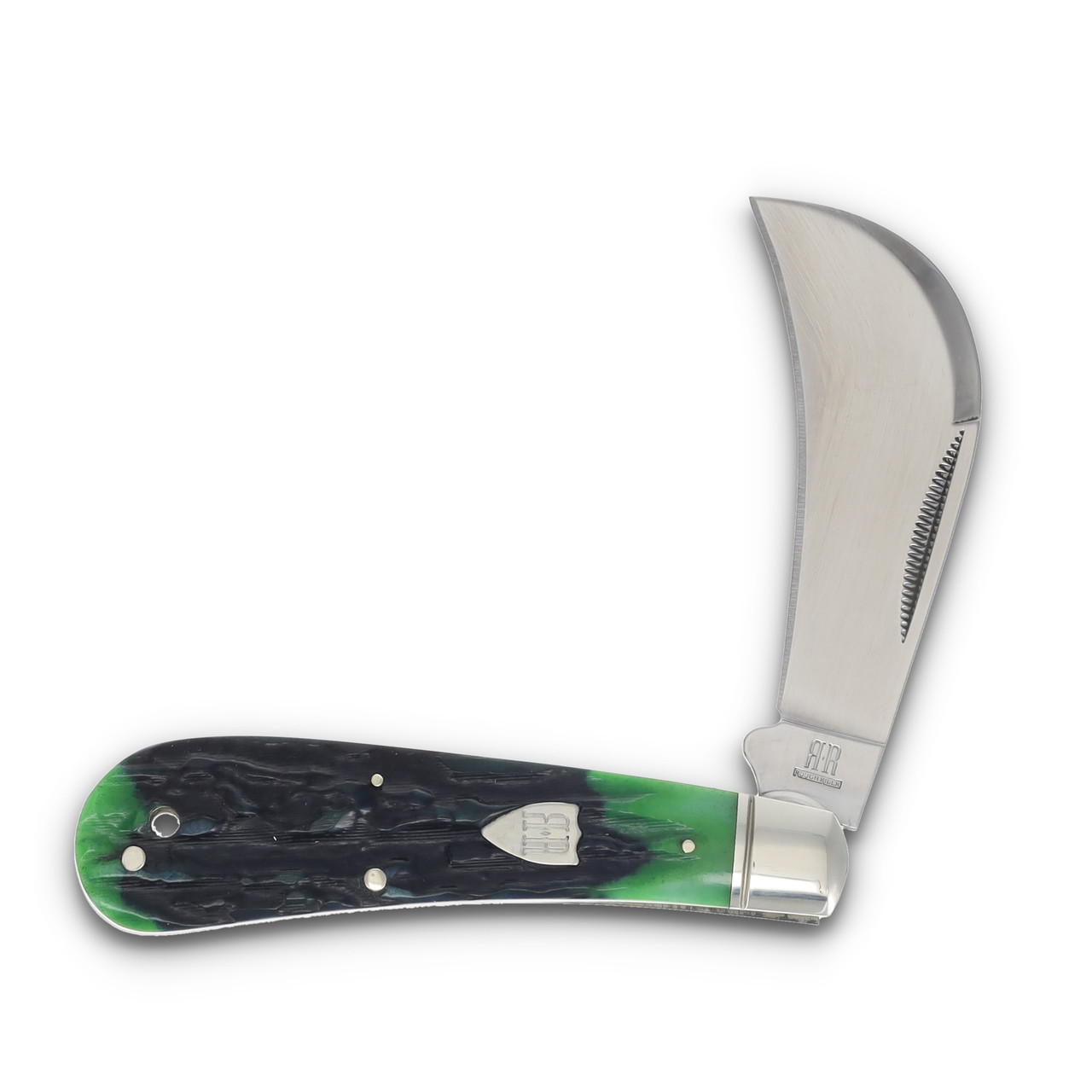 Rough Ryder Hawkbill Blue Green Bone