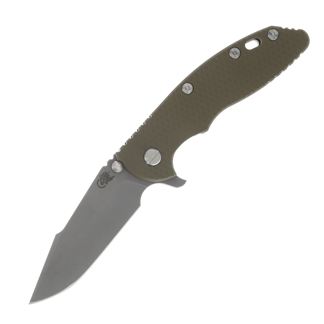 Hinderer XM-18 3.5 Framelock Folding Knife (Stonewash Harpoon Spanto | Battle Bronze/OD G-10) KXM35HSTWBBOD