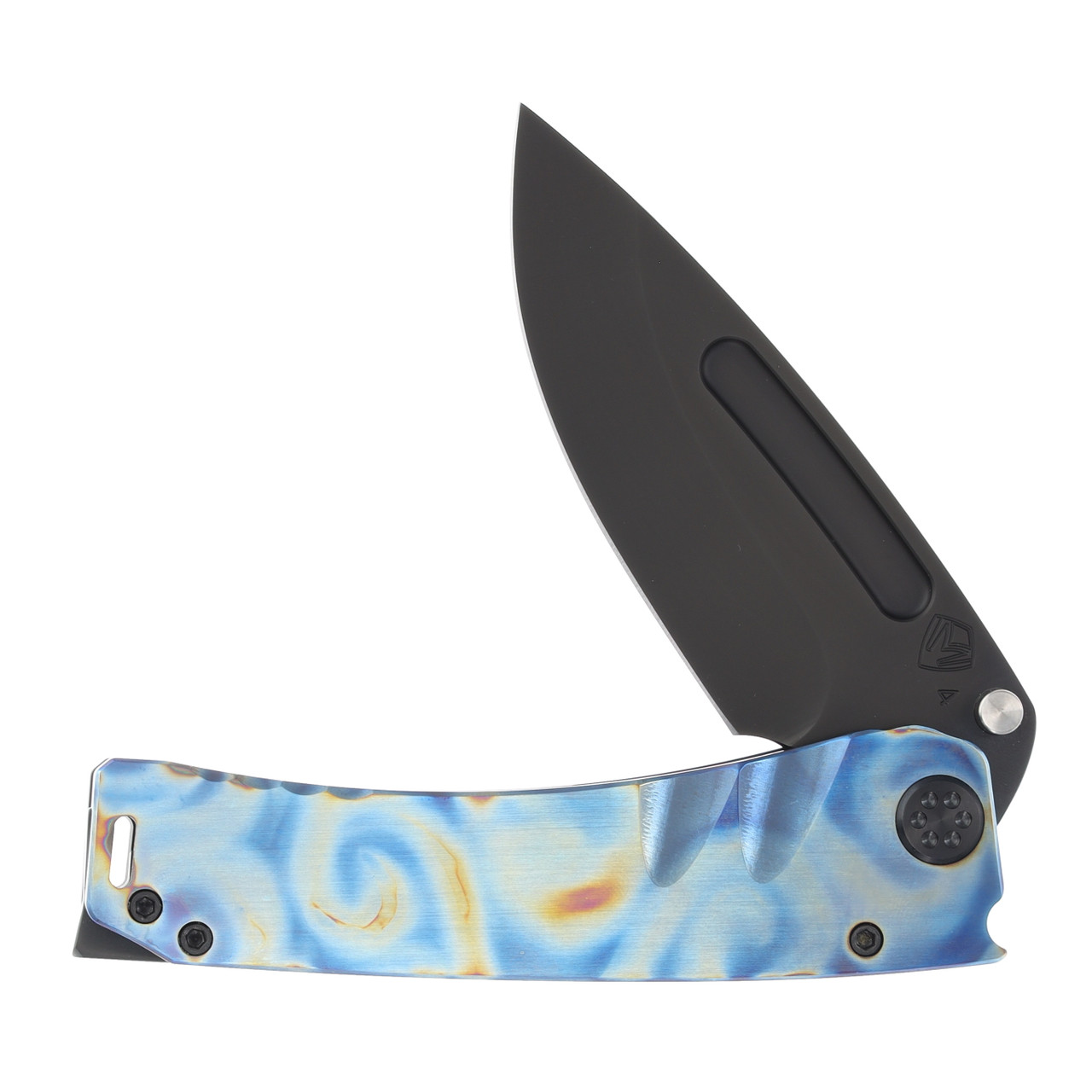 Medford Marauder-H S45VN PVD Drop Point Blade Faced/Flame Starry