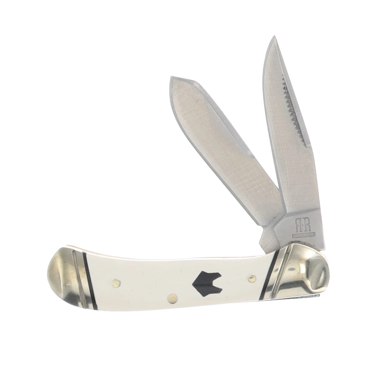 Rough Ryder White Micarta Tiny Trapper Folding Knife RR2657