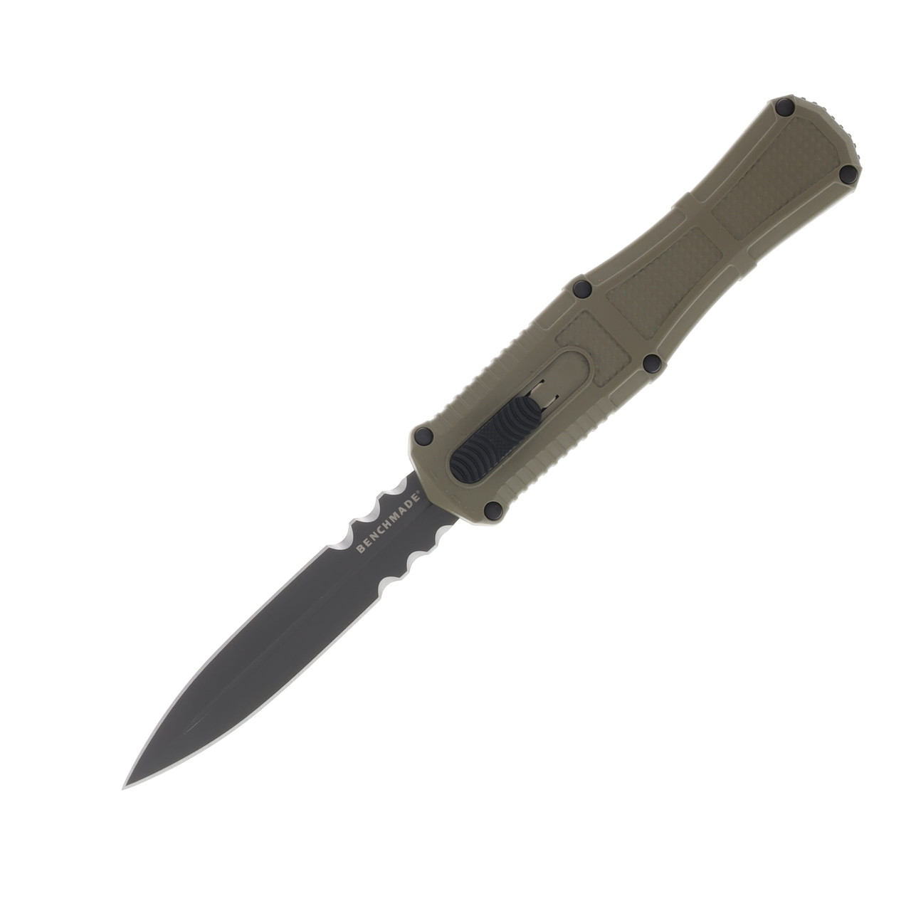 Benchmade Claymore OTF 3.89in Dual Serrated CPM D2 Dagger Ranger Green AUBM3370SGY-1