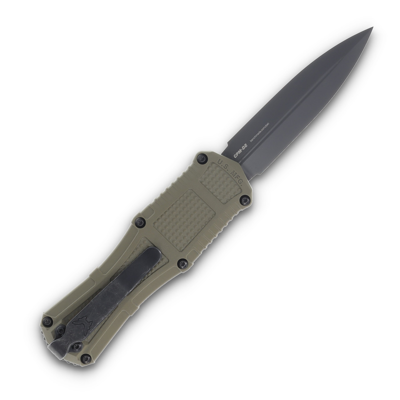 Benchmade Mini Claymore Out-The-Front Auto Ranger Green Grivory